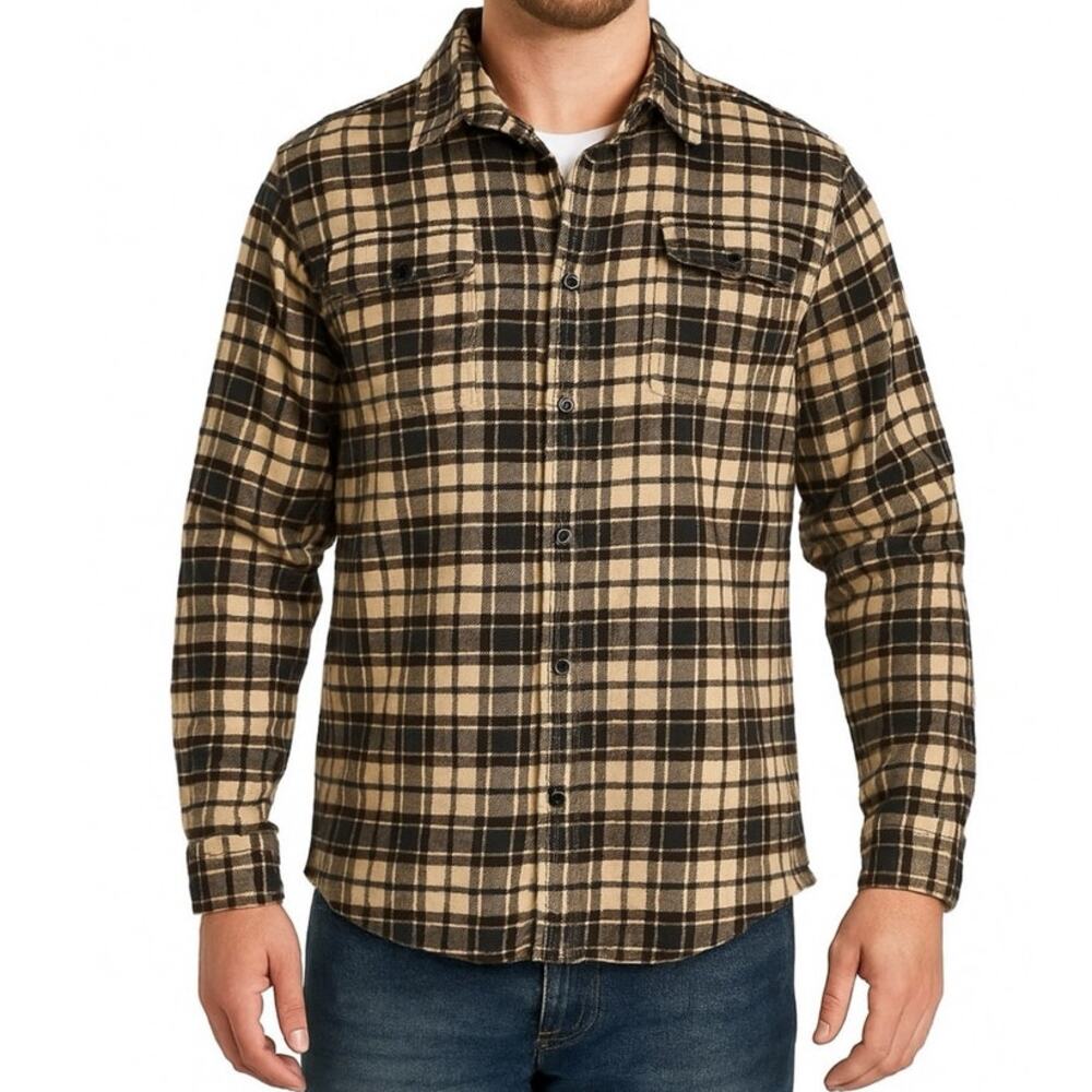 JACHS Plaid Flannel Shacket Mens M Heavyweight Shirt Jacket
